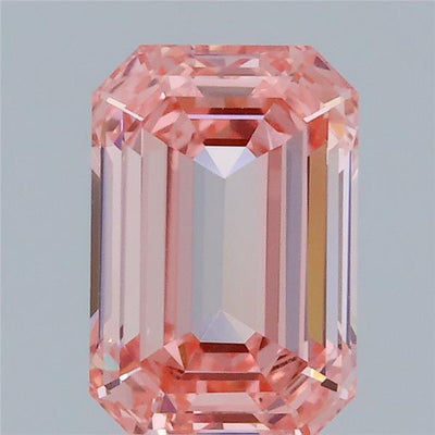 0.94 carat fancy intense pink emerald lab grown diamond VS1 clarity