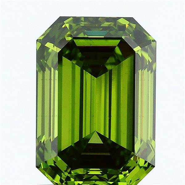 1.86 carat fancy vivid green emerald lab grown diamond VS2 clarity