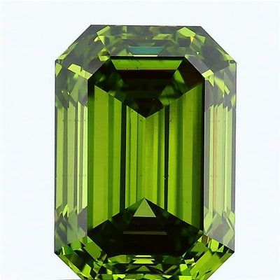 1.86 carat fancy vivid green emerald lab grown diamond VS2 clarity