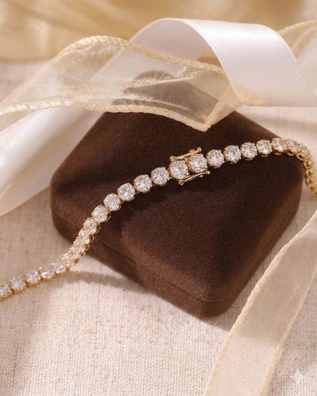 Bezel Set Lab Grown Diamond Tennis Bracelet, high-end bracelet design