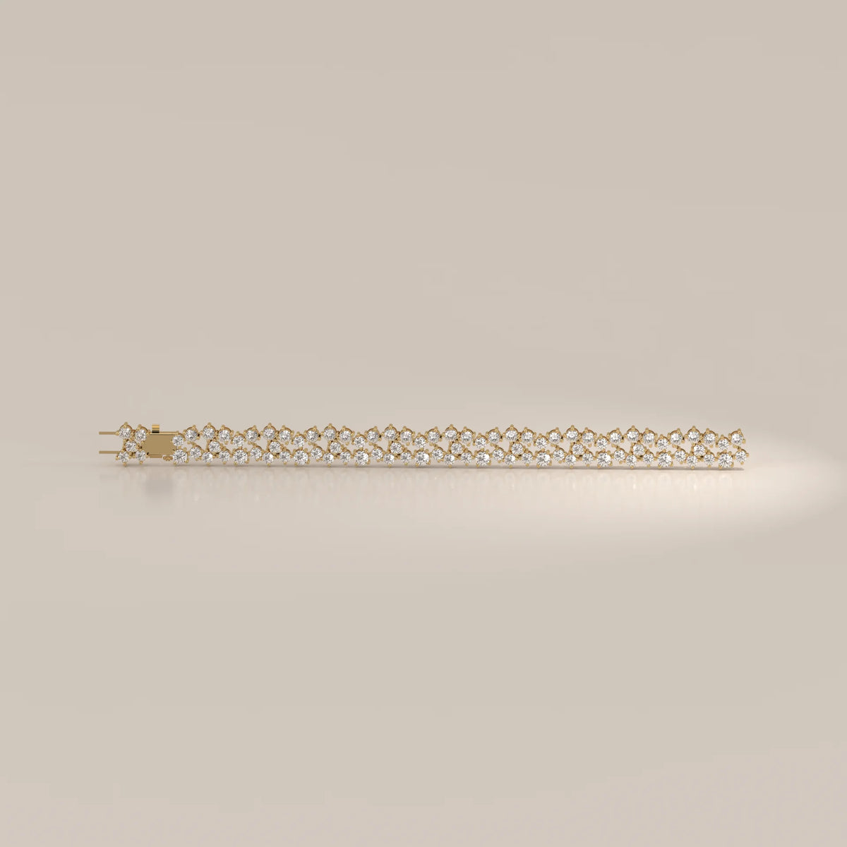 A delicate 18k gold bracelet adorned with sparkling diamonds.