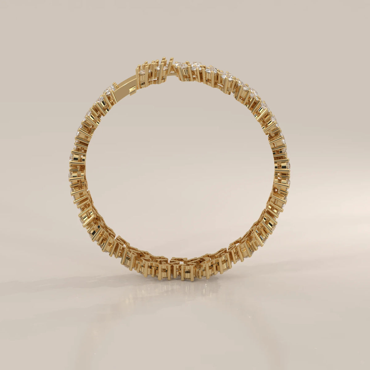 A delicate 18k gold bracelet adorned with sparkling diamonds