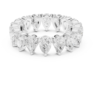 Front View: Pear Cut Diamond Bracelet with Channel Setting in 14k White Gold - Lab Grown - Driona Jewels