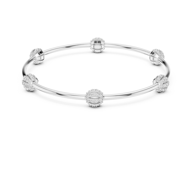 Top View: Round Diamond Bracelet with Bezel Setting in 14k White Gold - Lab Grown - Driona Jewels