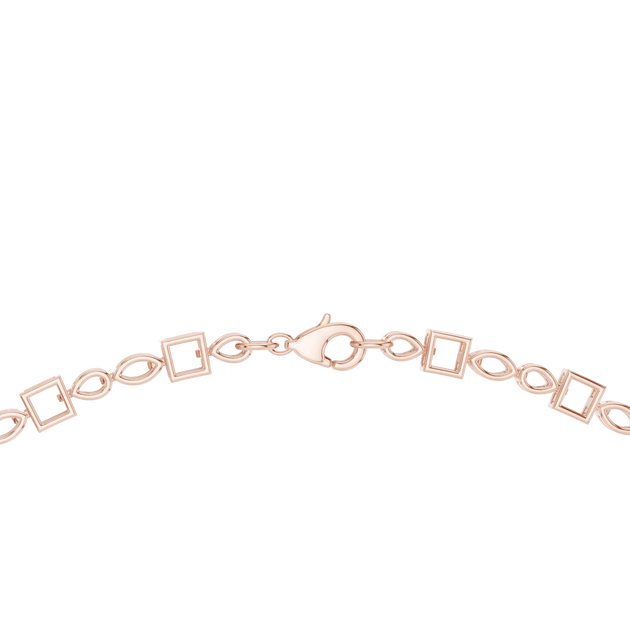 Three-quarter View: Round Diamond Bracelet with Pave Setting in 14k Gold - Lab Grown - Driona Jewels