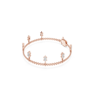Top View: Round Diamond Bracelet with Prong Setting in 14k Rose Gold - Lab Grown - Driona Jewels