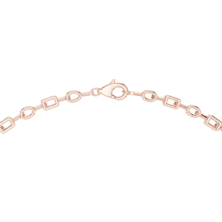 Top View: Round Diamond Bracelet with Prong Setting in 14k Rose Gold - Lab Grown - Driona Jewels