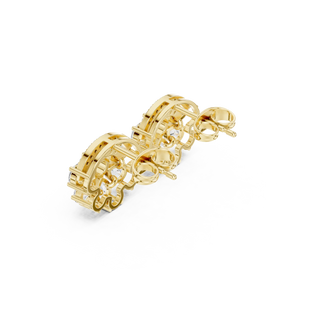 Back-View: Round Diamond Bracelet with Prong Setting in 14k Yellow Gold - Lab Grown - Driona Jewels