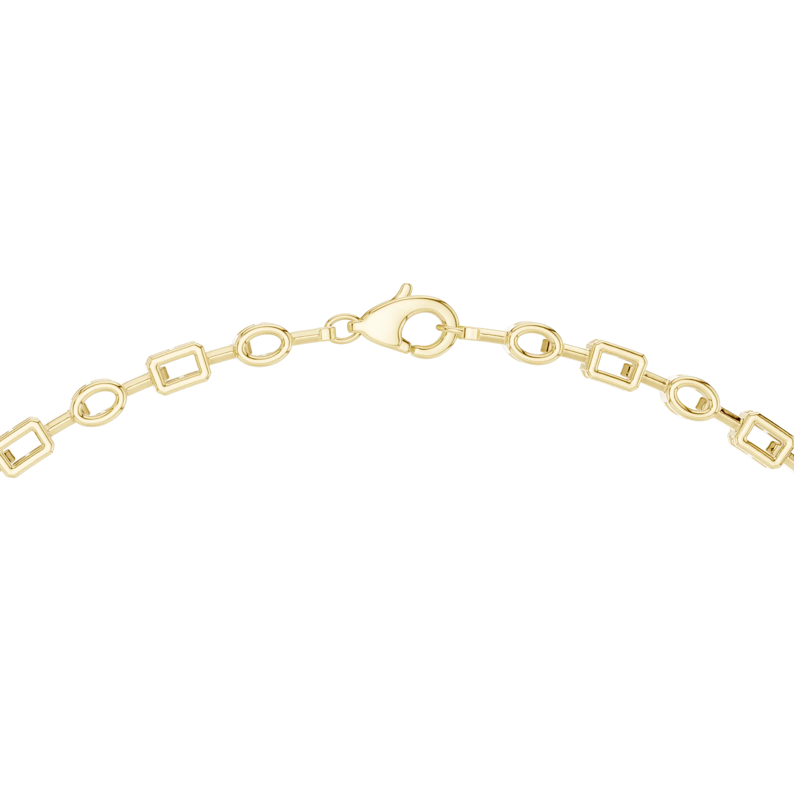 Flat Lay: Round Diamond Bracelet with Prong Setting in 14k Yellow Gold - Lab Grown - Driona Jewels