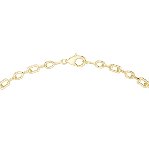 Flat Lay: Round Diamond Bracelet with Prong Setting in 14k Yellow Gold - Lab Grown - Driona Jewels