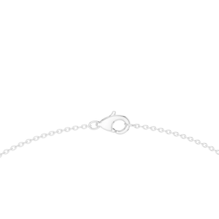 Close-up: Round Diamond Chain with Prong Setting in 14k White Gold - Lab Grown - Driona Jewels