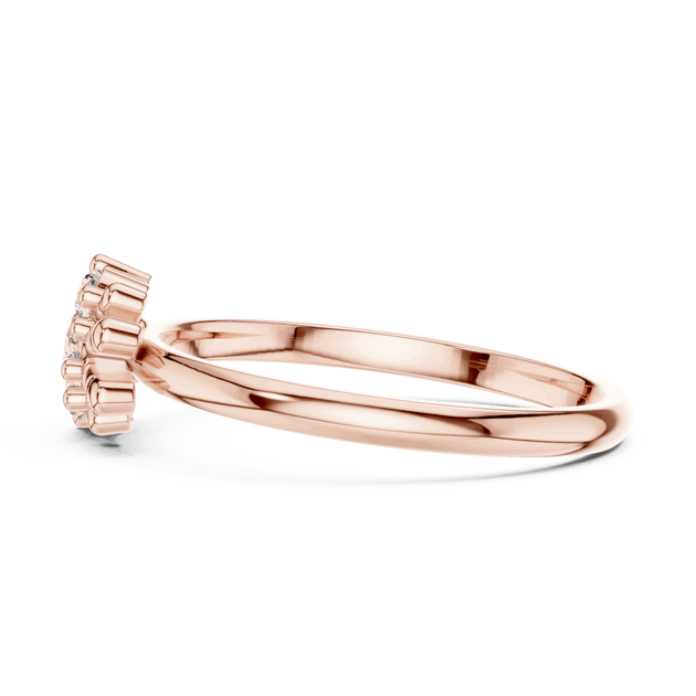 Driona Jewels Floral Diamond Cluster Ring - Lab Grown Gold Botanical Band