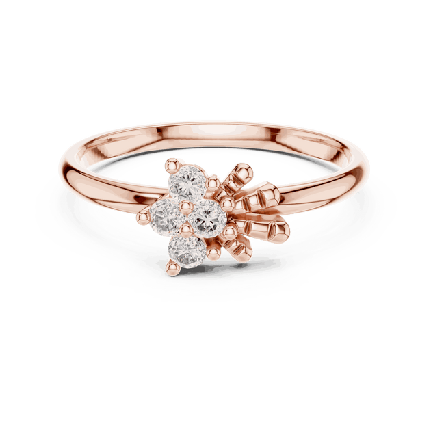 Driona Jewels Floral Diamond Cluster Ring - Lab Grown Gold Botanical Band