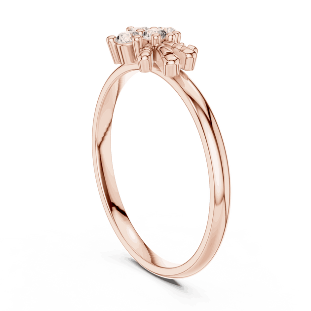 Driona Jewels Floral Diamond Cluster Ring - Lab Grown Gold Botanical Band