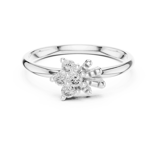 Driona Jewels Floral Diamond Cluster Ring - Lab Grown Gold Botanical Band