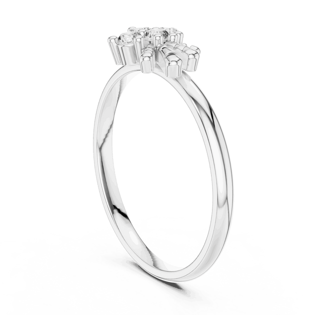 Driona Jewels Floral Diamond Cluster Ring - Lab Grown Gold Botanical Band