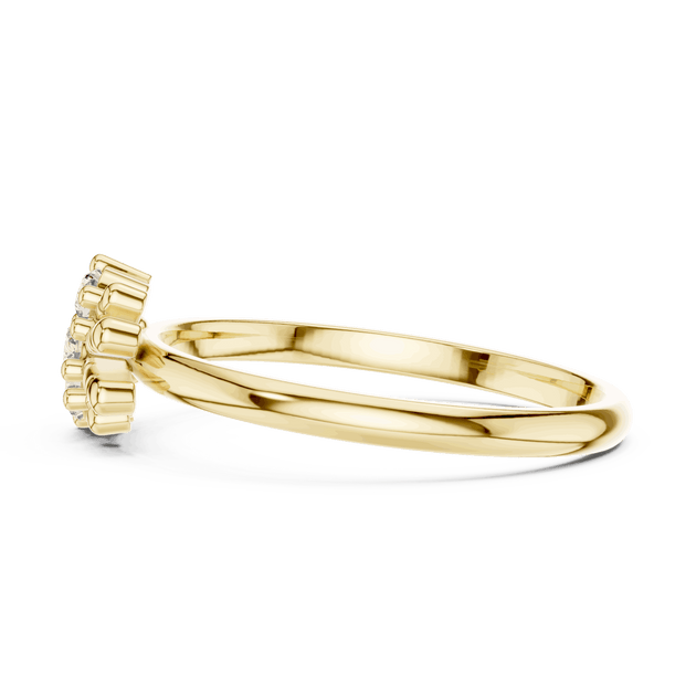 Driona Jewels Floral Diamond Cluster Ring - Lab Grown Gold Botanical Band