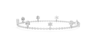 Side-Profile: Round Diamond Crown with Prong Setting in 14k White Gold - Lab Grown - Driona Jewels