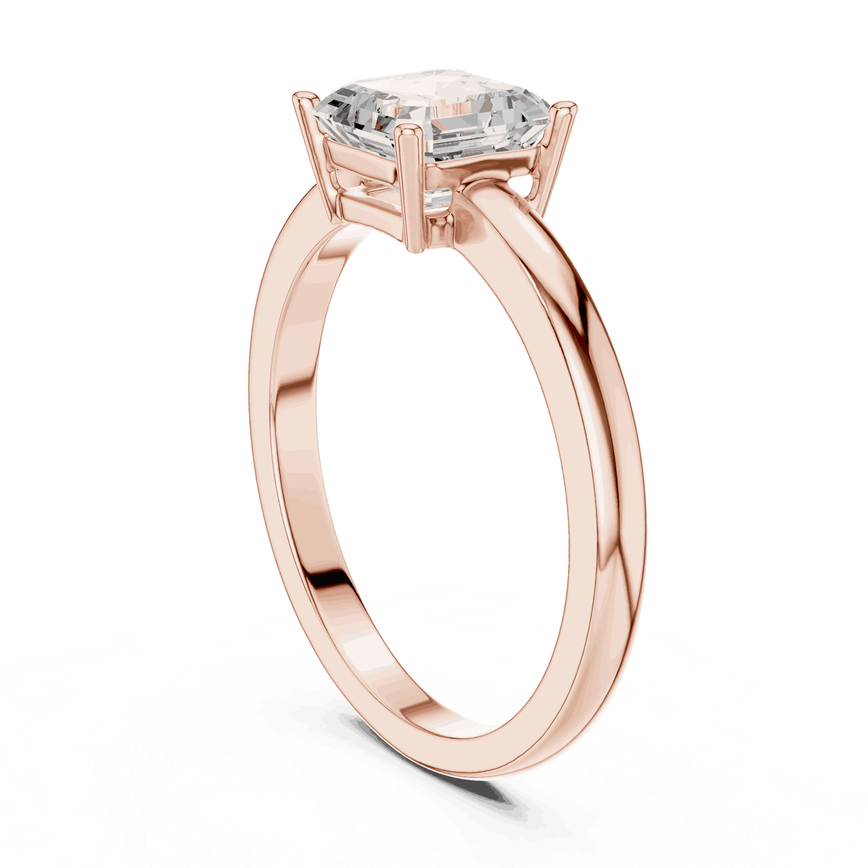 Cushion Diamond Solitaire Brilliance Engagement Ring Rose Gold 18K | Lab Grown | Driona Jewels
