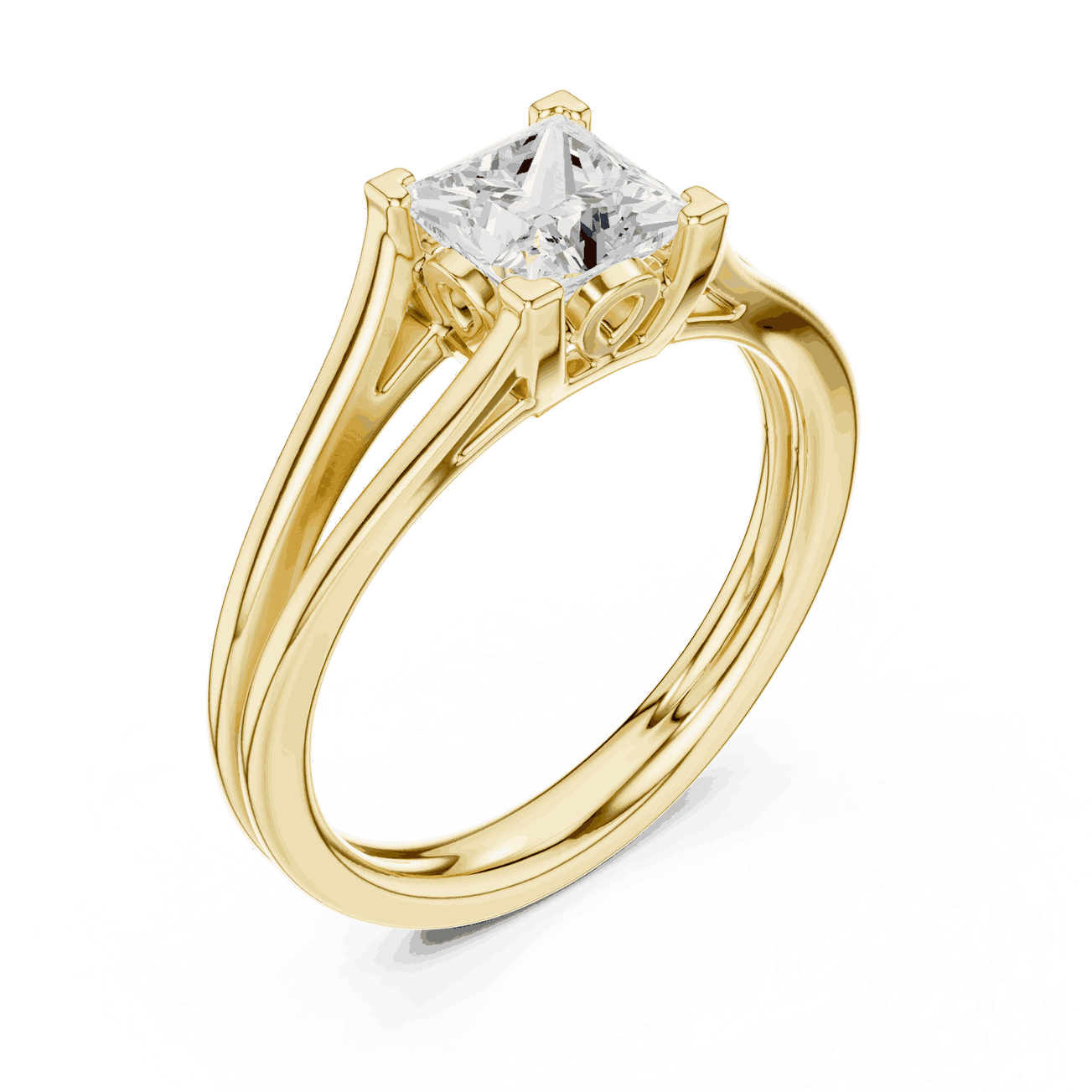Cushion Diamond Vintage Solitaire Engagement Ring Rose Gold 18K | Lab Grown | Driona Jewels