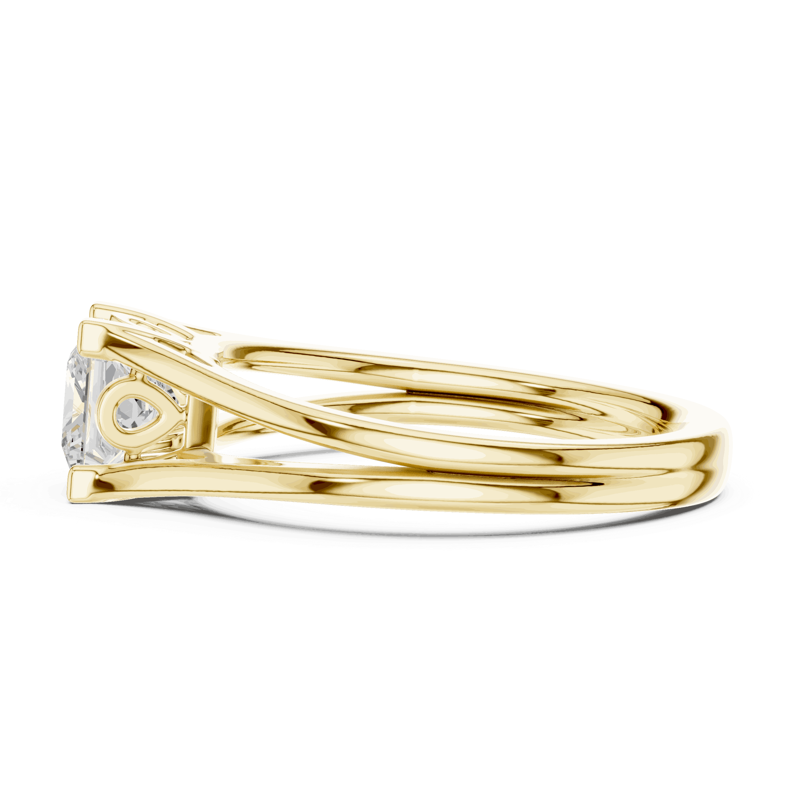 Cushion Diamond Vintage Solitaire Engagement Ring Rose Gold 18K | Lab Grown | Driona Jewels