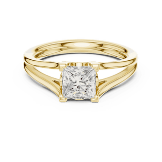 Cushion Diamond Vintage Solitaire Engagement Ring Rose Gold 18K | Lab Grown | Driona Jewels