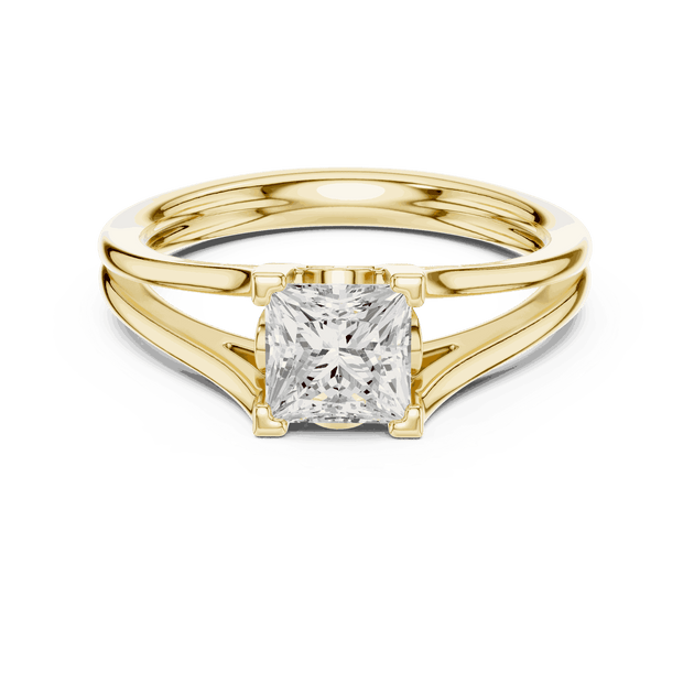 Cushion Diamond Vintage Solitaire Engagement Ring Rose Gold 18K | Lab Grown | Driona Jewels