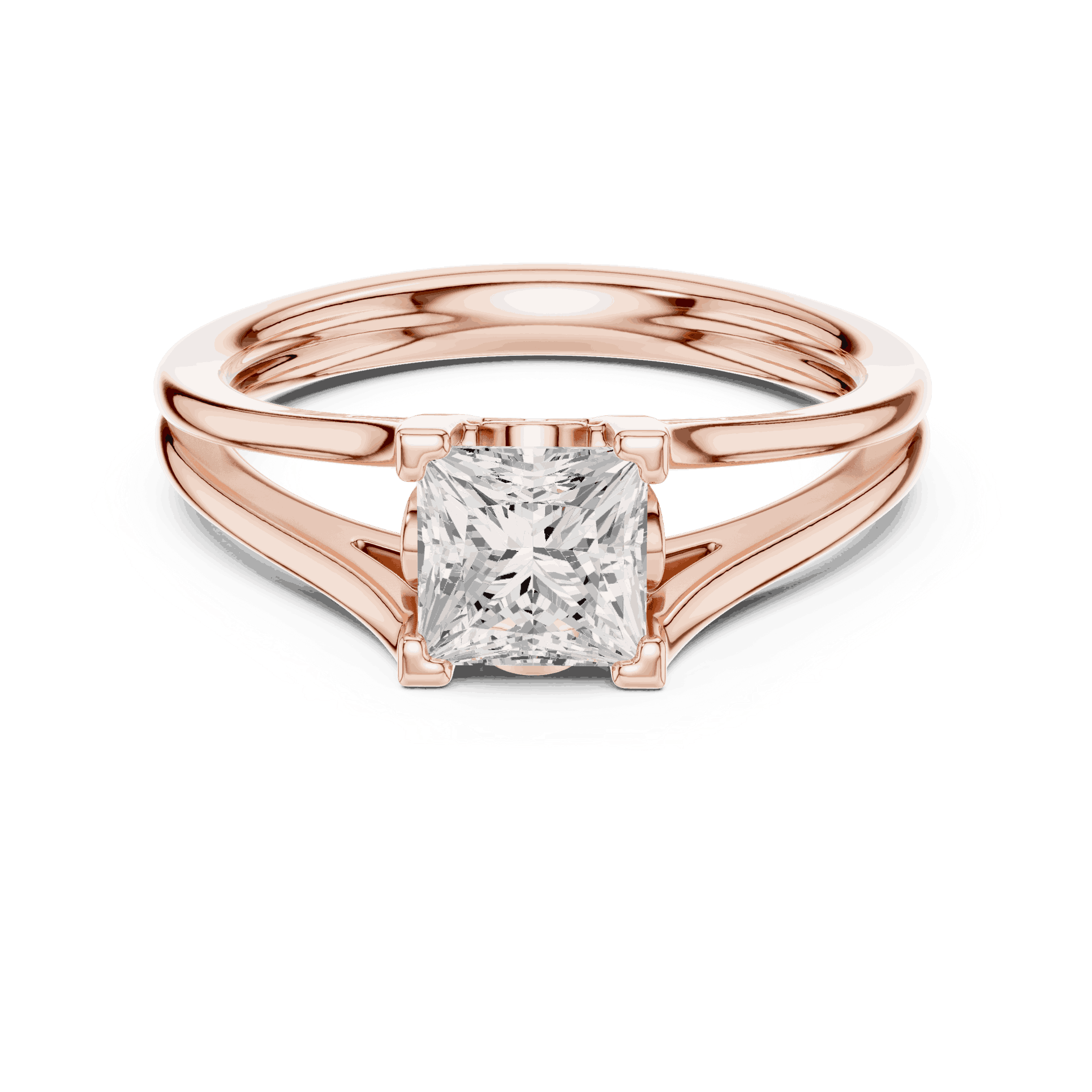 Cushion Diamond Vintage Solitaire Engagement Ring Rose Gold 18K | Lab Grown | Driona Jewels