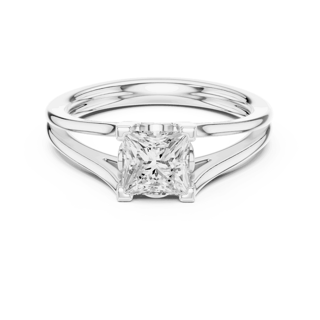 Cushion Diamond Vintage Solitaire Engagement Ring Rose Gold 18K | Lab Grown | Driona Jewels