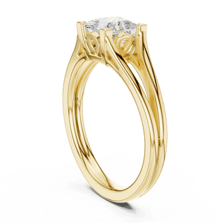Cushion Diamond Vintage Solitaire Engagement Ring Rose Gold 18K | Lab Grown | Driona Jewels