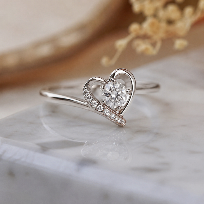 Reference for Heart halo solitaire ring