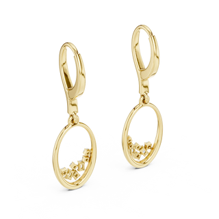 Pair-Shot: Round Diamond Earrings with Prong Setting in 14k Yellow Gold - Lab Grown - Driona Jewels