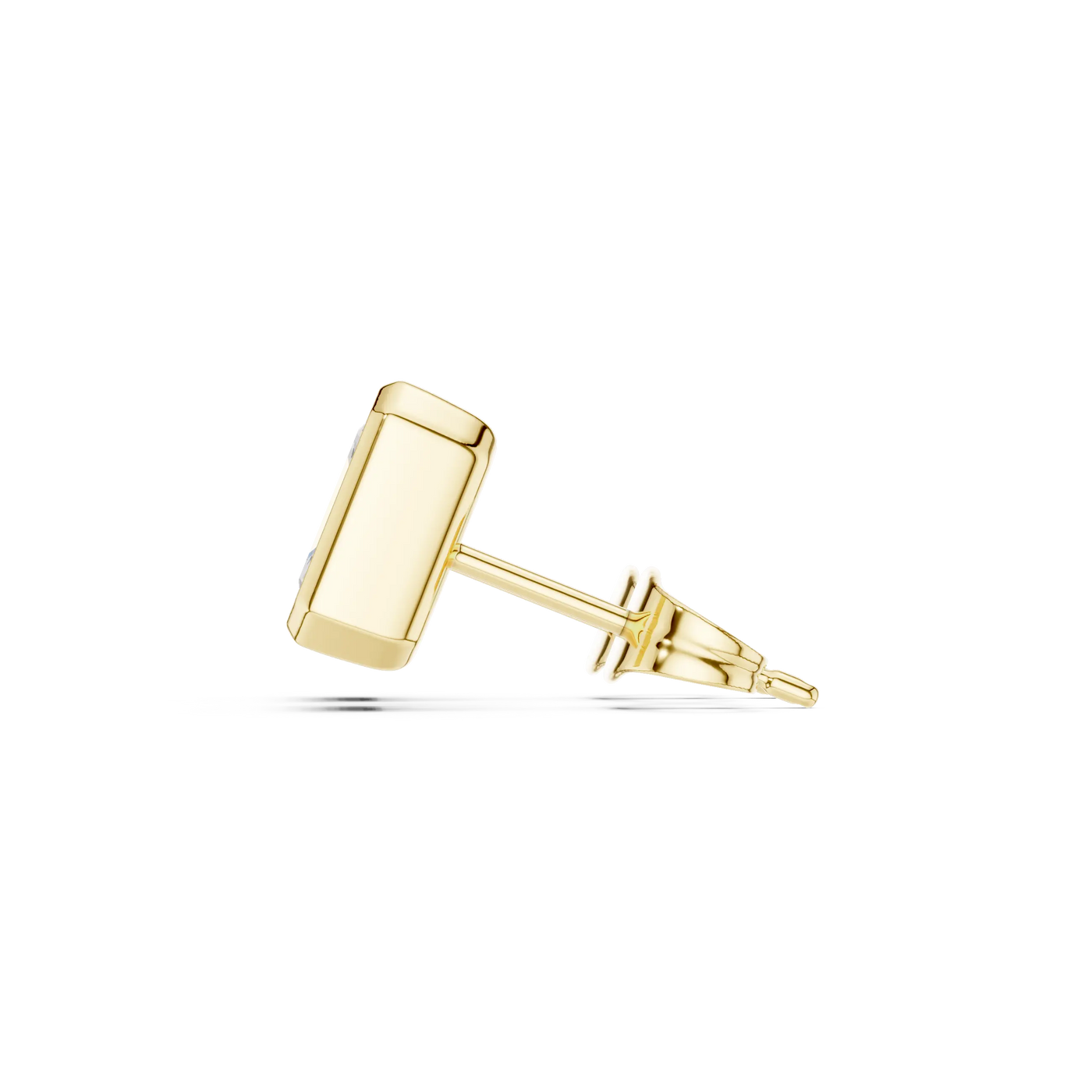 Radiant Cut Bezel Lab Grown Diamond Stud Earrings