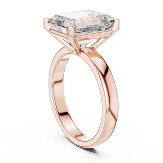 Emerald Diamond Three Stone Baguette Engagement Ring Gold 18K | Lab Grown | Driona Jewels
