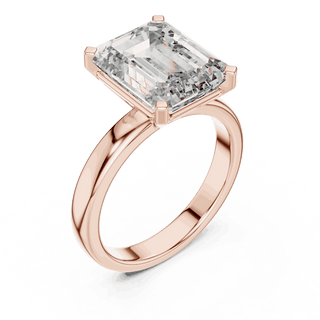 Emerald Diamond Three Stone Baguette Engagement Ring Gold 18K | Lab Grown | Driona Jewels