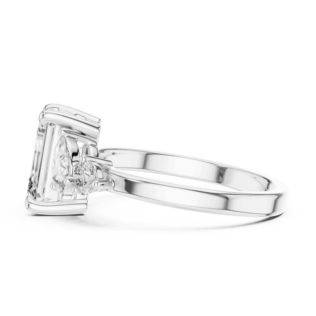 Driona Jewels Emerald Cut Toi et Moi Ring | Pear & Round Diamond Gold
