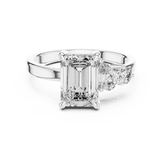 Driona Jewels Emerald Cut Toi et Moi Ring | Pear & Round Diamond Gold