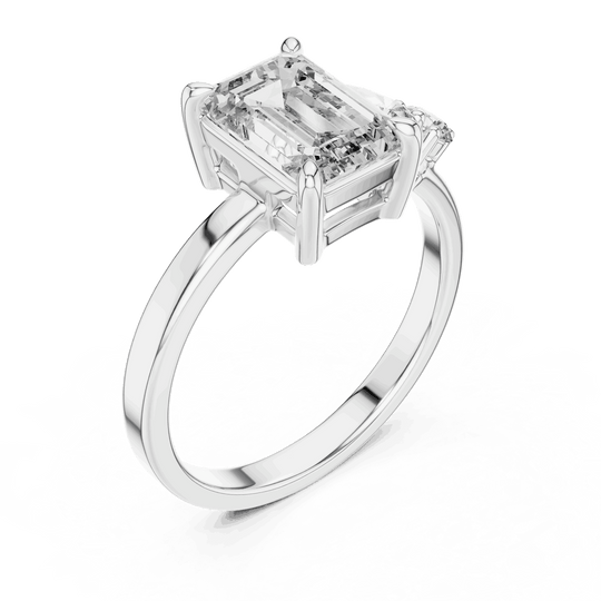 Driona Jewels Emerald Cut Toi et Moi Ring | Pear & Round Diamond Gold