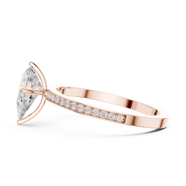 Pear Cut Solitaire Engagement Ring For Women