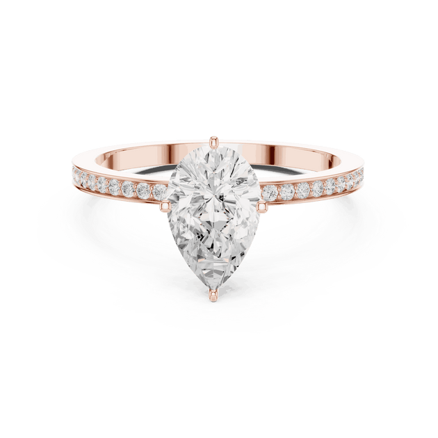 Pear Cut Solitaire Engagement Ring For Women