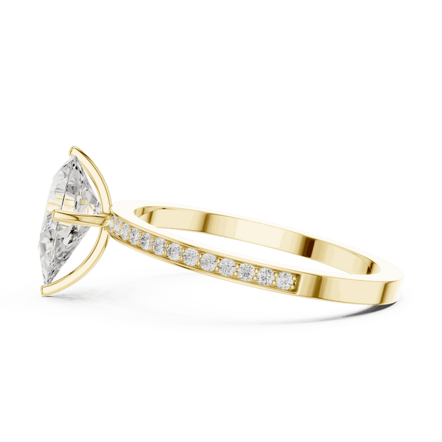 Pear Cut Solitaire Engagement Ring For Women