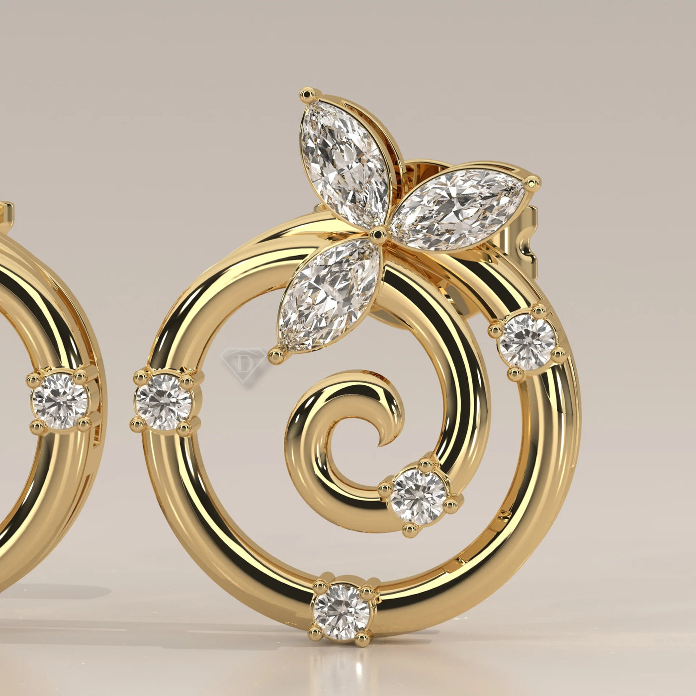 Stone Detail: Round Lab Grown Diamonds in Prong Setting – Yellow Gold – Driona Jewels