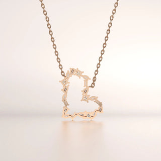 heart diamond rose gold