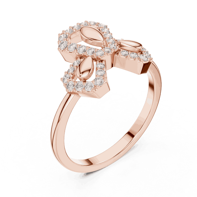 Driona Jewels Bow Diamond Ring | Pave Lab-Grown Diamond Solid Gold Band