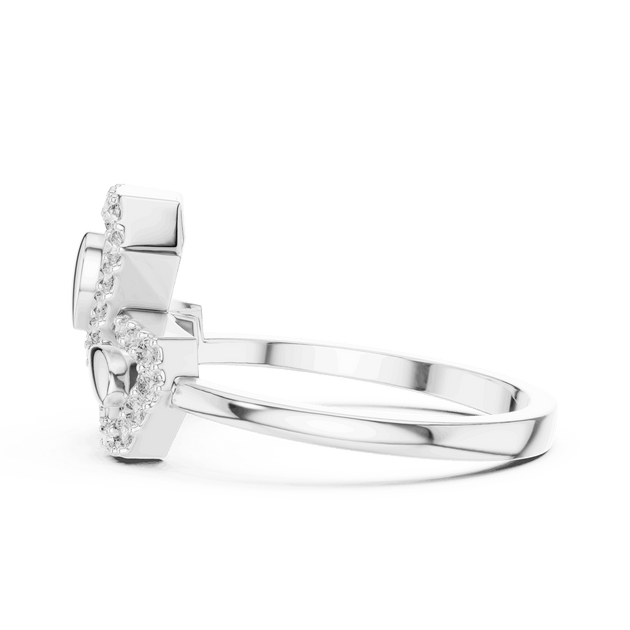 Driona Jewels Bow Diamond Ring | Pave Lab-Grown Diamond Solid Gold Band