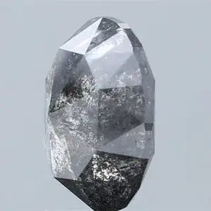 Oval Cut Salt and Pepper IGI Certified Natural Diamond