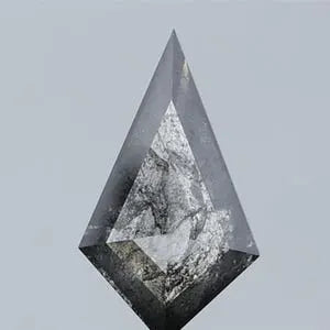 Kite Polished Cut Salt and Pepper IGI Certified Natural Diamond
