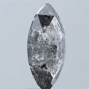 Marquise Cut Salt and Pepper IGI Certified Natural Diamond