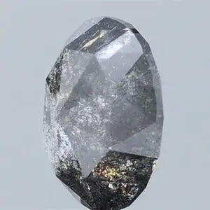 Oval Cut Salt and Pepper IGI Certified Natural Diamond