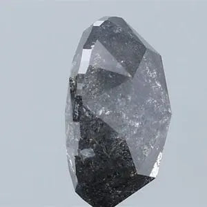 Oval Cut Salt and Pepper IGI Certified Natural Diamond